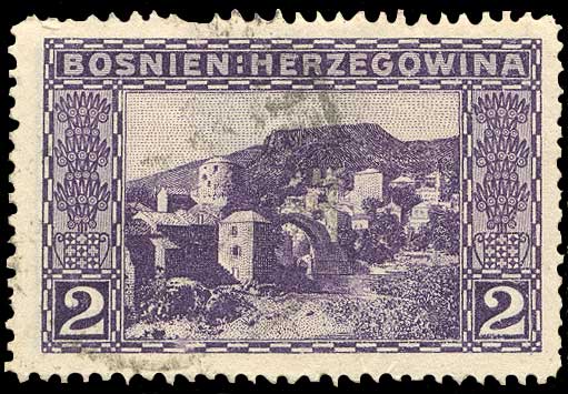 Color scan: Postage stamp of Bosnia and Herzgovina