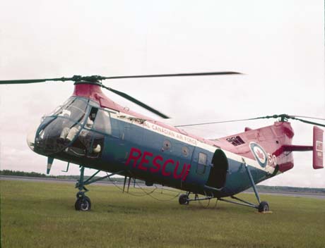 color photograph: helicopter - blades stationary