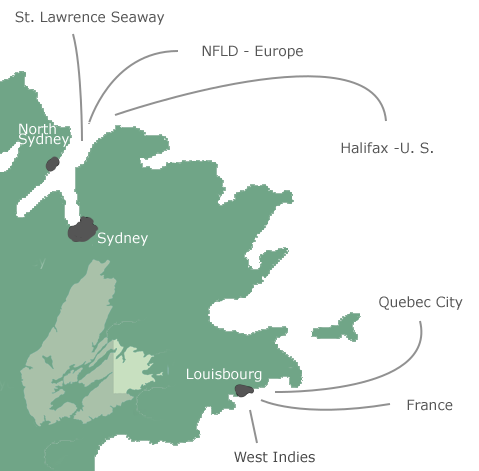 color illustration: Cape Breton Map
