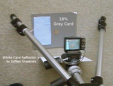 Top-front view of tripod mounted camera