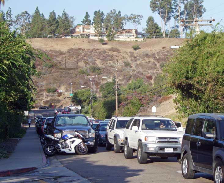 A view overlooking traffic entering Mesa College