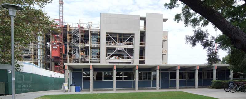 View of I100 and New Science Building behind it