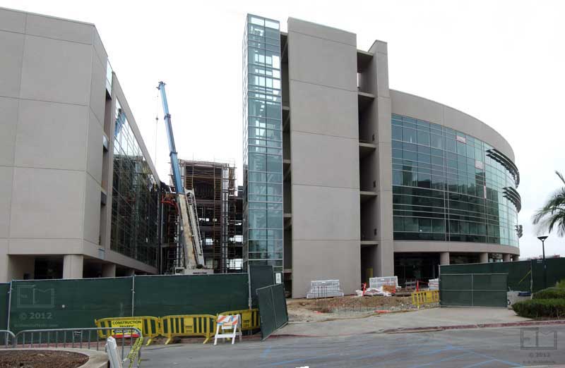 Wide view of New Science Building from south wall of I300
