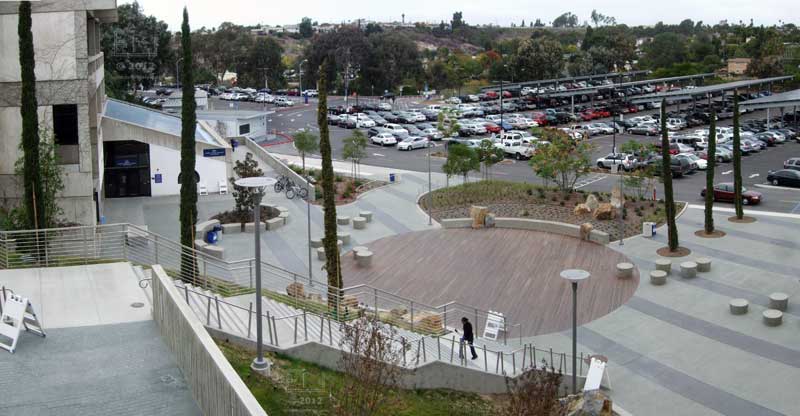 View from third level of Student Services Building