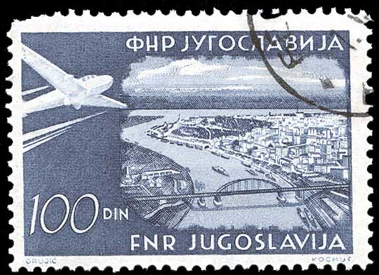 Color scan: Postage stamp of Jugoslavia