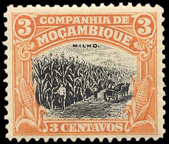 Color scan: Postage stamp of Mozambique