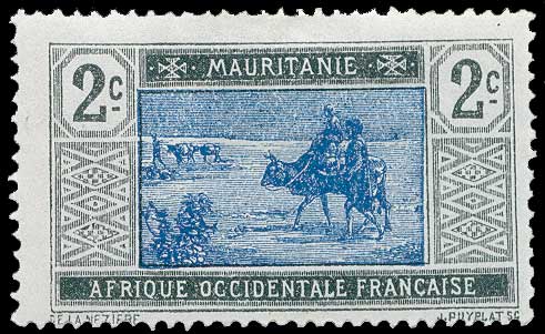 Color scan: Postage stamp of Mauritania