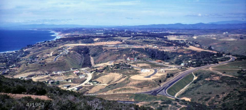 K14 color photo - Landscape view looking North from atop Mount Soledad - Embedded text: 4/1967