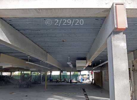 I100 building w/o walls to fence on other side (deapth of building)