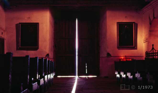 Color photo: Interior view of front entrance doors - Embedded text: 1/1973