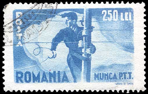 Color scan: Postage stamp of Romania