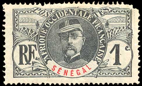 Color scan: Postage stamp of Senegal
