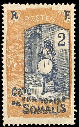 Color scan: Postage stamp of Somali Coast