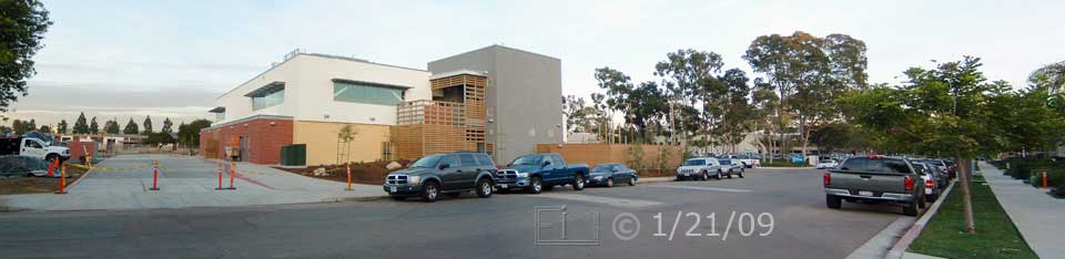 Color photo: Kenyon St vehicle entrance to West City Campus - Embedded text: 1/21/09