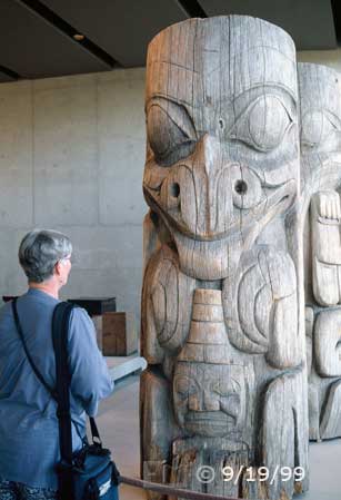 Color photo: A Museum of Anthropology exhibit - Embedded text: 9/19/99