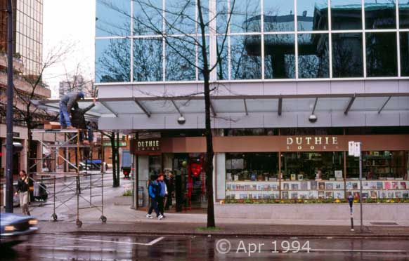 Color photo: An across the street view of Duthie Books - Image taken: 4/7~12/1994