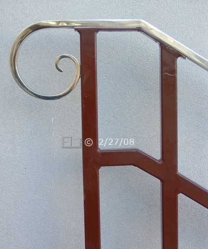 DSC color photo: A Caesars Palace handrail - Embedded text: 2/27/08