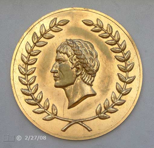 DSC color photo: A Caesars Palace medallion - Embedded text: 2/27/08