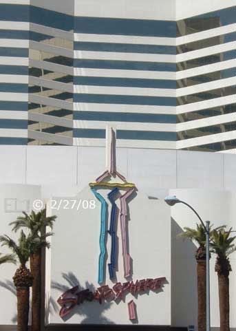 DSC color photo: Icon/trademark of Stratosphere hotel/Casino - Embedded text: 2/26/08