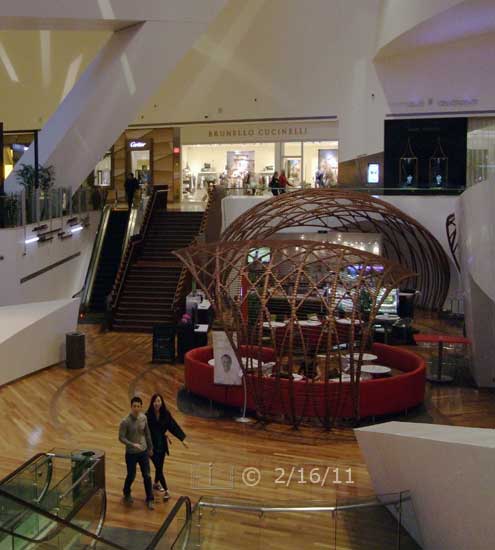 DSC color photo: An interior view of Fashion Show Mall - Embedded text: 2/16/11