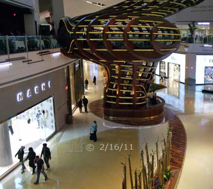 DSC color photo: An interior view of Fashion Show Mall - Embedded text: 2/16/11
