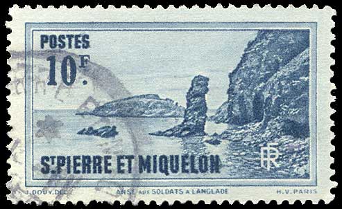 Color scan: 10 franc postage stamp