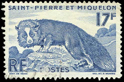 Color scan: 17 franc postage stamp